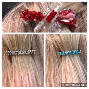 Three unique hair barrettes
